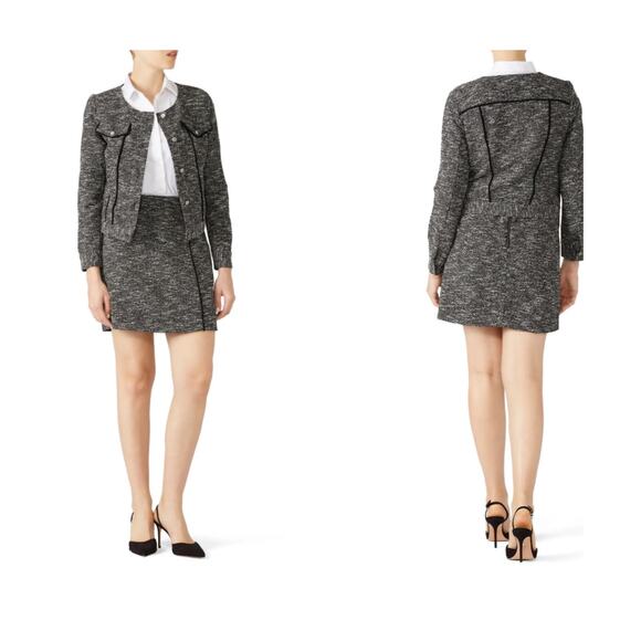 Slate & Willow Black Tweed Blazer Jacket Size XS Textured Career Winter Staple - Picture 1 of 9